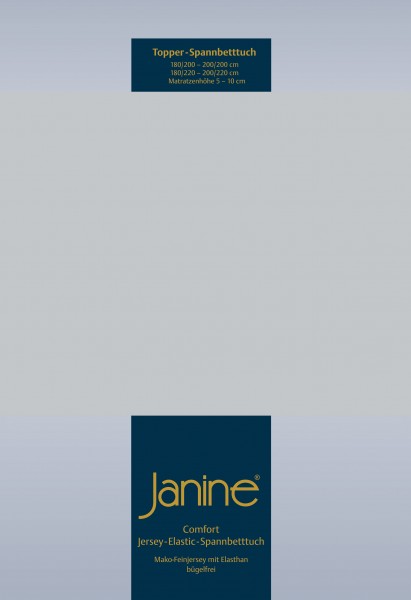 Janine Topper-Spannbetttuch 5001 (für Box-Spring Betten) silber