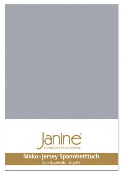 Janine Spannbetttuch Mako-Feinjersey 5007 platin